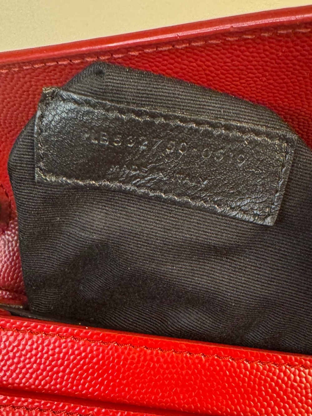 YSL Saint Laurent Cassandre Red Leather Chain Shoulder Bag - Picture 13 of 16